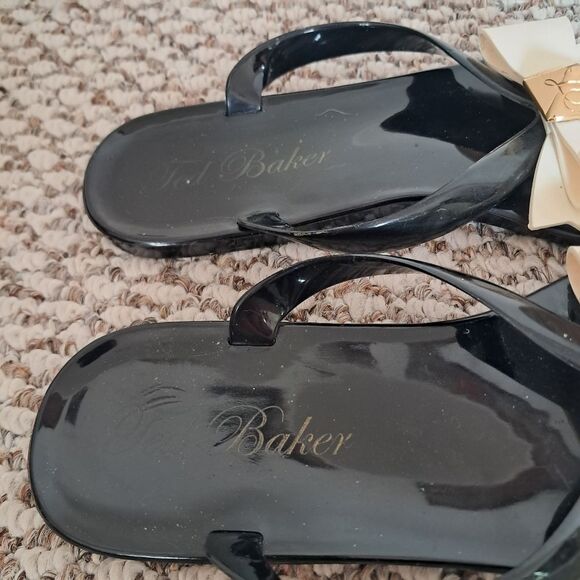 Ted Baker Sandals Flip Flops Women's UK 5 US 7 Bowtie Jelly Classic Designer - Picture 3 of 5